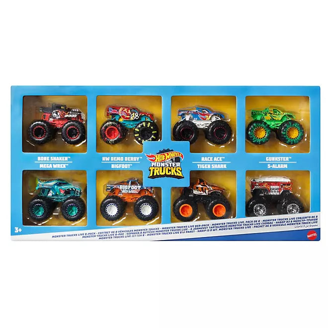 Hot Wheels Monster Trucks Live, 8 Pack