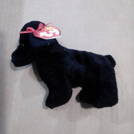 Black poodle beanie baby