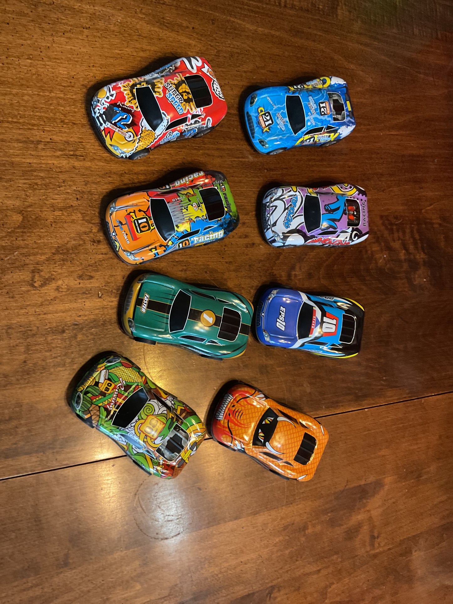 Set of 8 Race Cars