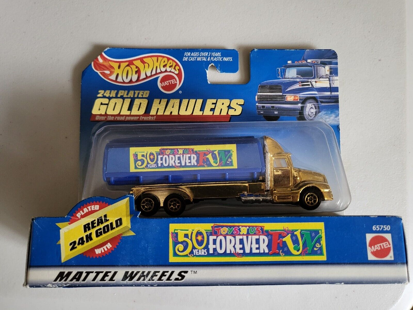 Hot Wheels 24k Plated Gold Haulers 50 Yrars Forever Fun
