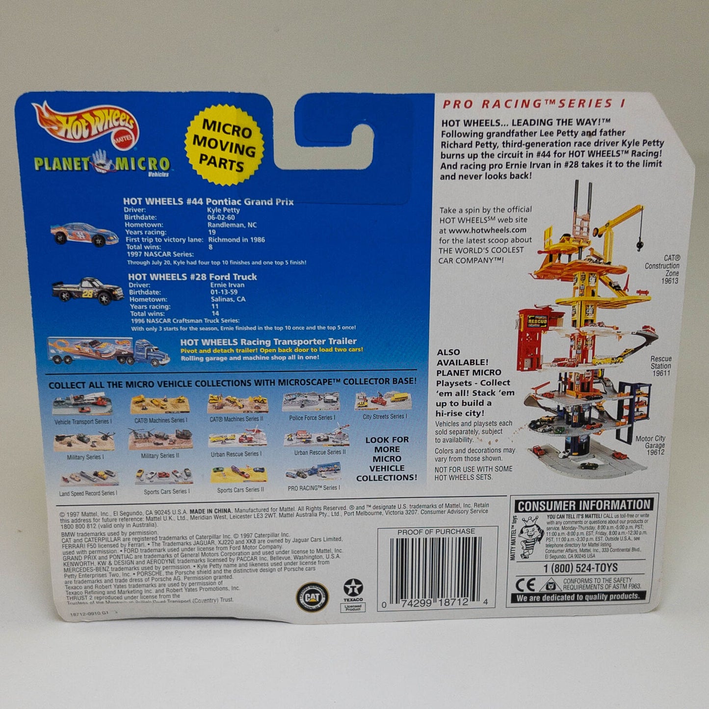 Hot Wheels Planet Micro Pro Racing 1/4 Series 1