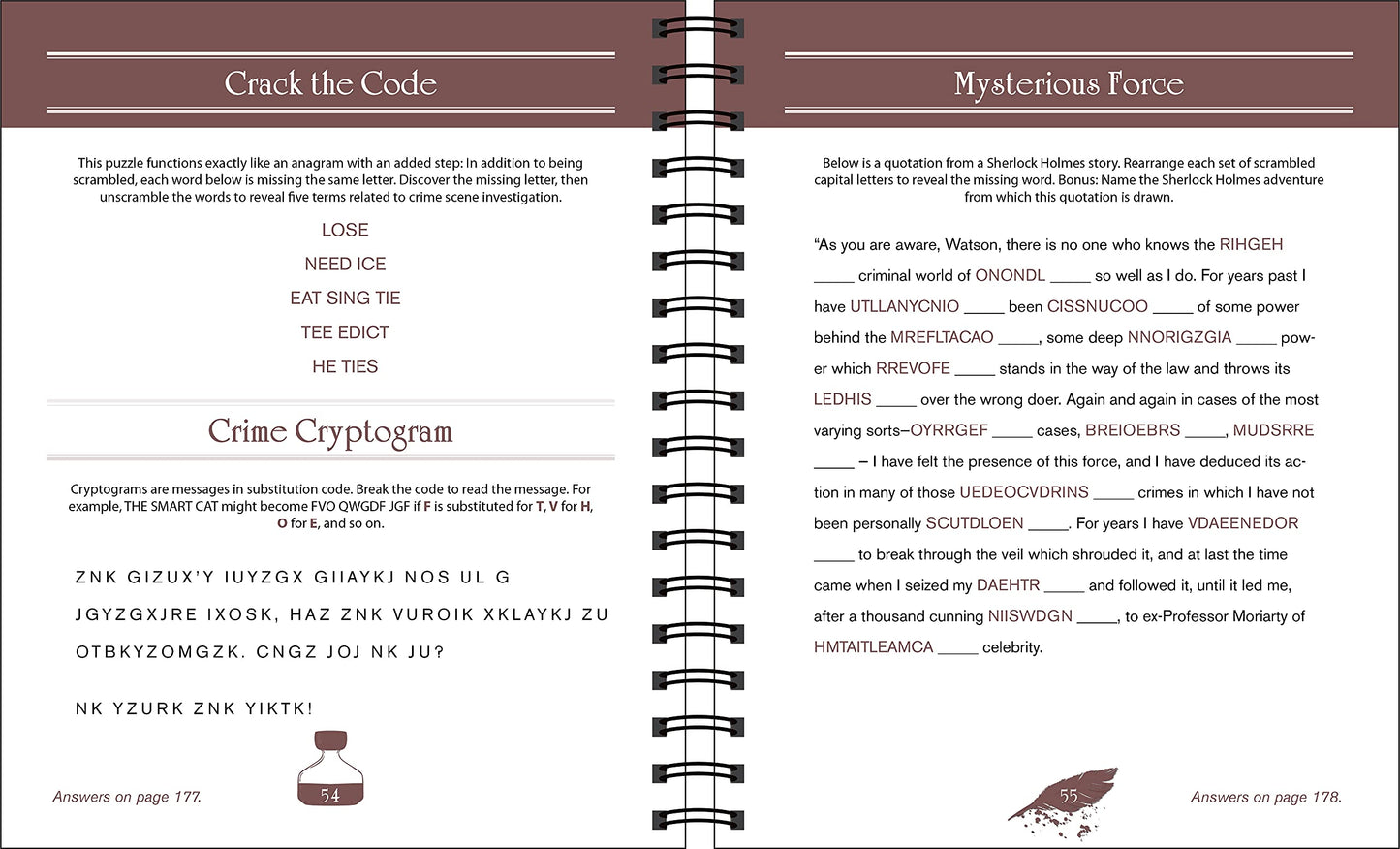 Brain Games - Sherlock Holmes Puzzle (#2): Gather the Clues and Solve the Case! (Volume 2) Spiral-bound – June 29, 2021 by Publications International Ltd.  (Author), Brain Games (Author)