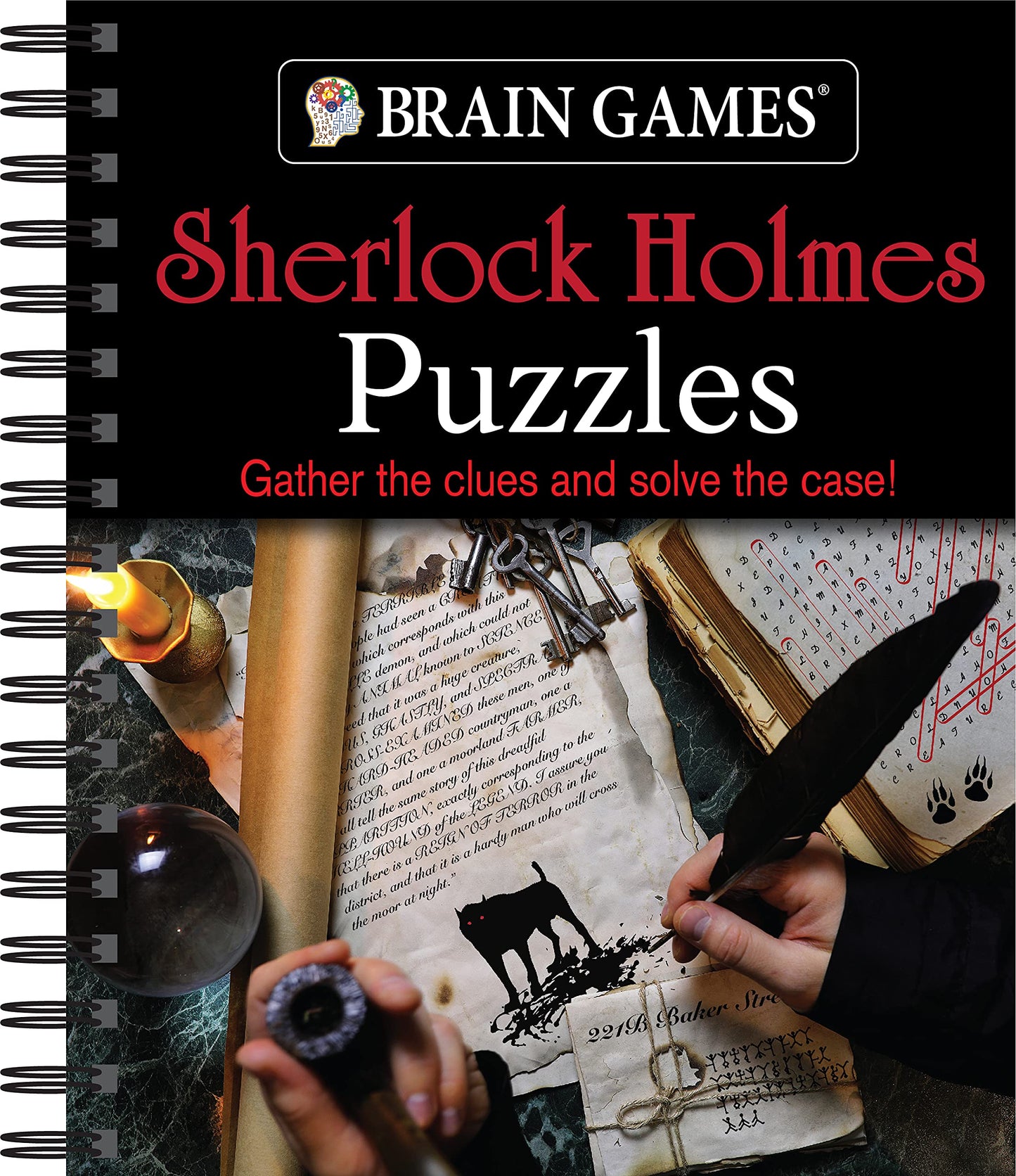 Brain Games - Sherlock Holmes Puzzle (#2): Gather the Clues and Solve the Case! (Volume 2) Spiral-bound – June 29, 2021 by Publications International Ltd.  (Author), Brain Games (Author)